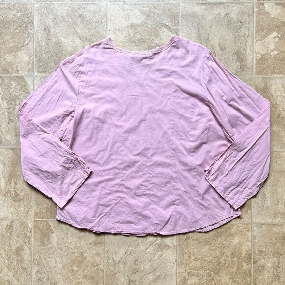 Vtg Y2K Faded Glory Peasant Top Pink Floral Embroidered Fairy Boho Cottagecore - Picture 6 of 9